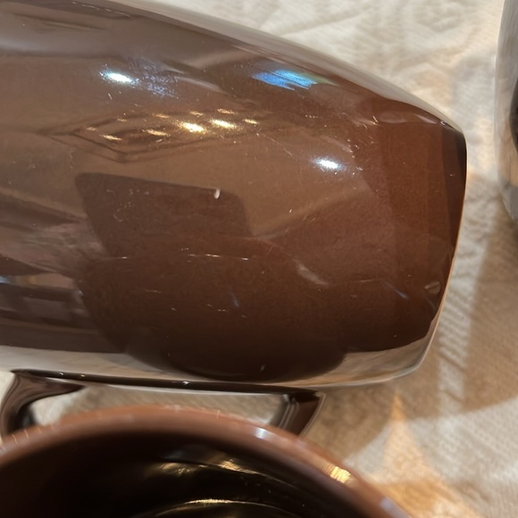 FOUR Corelle Stoneware Dark Brown Mugs - Picture 7 of 7